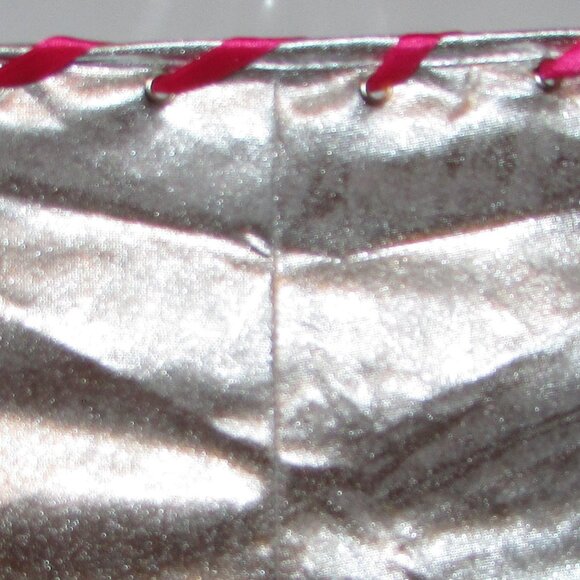 Silver Metallic and Pink Booty Shorts Bikini - NEW - Picture 9 of 10